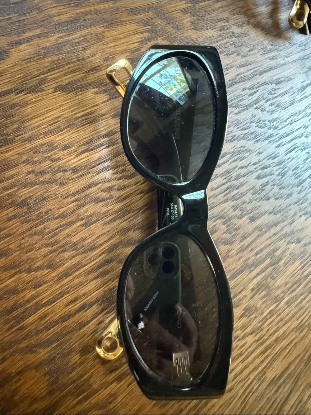 Jacquemus Black Sunglasses with Gold